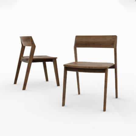 เก้าอี้ทานข้าว ARTIWOOD รุ่น CM06 ไม้สักแท้สีธรรมชาติ_4