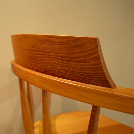 เก้าอี้ทานข้าวหมุนได้ ARTIWOOD รุ่น CM04 สีไม้สักธรรมชาติ_5