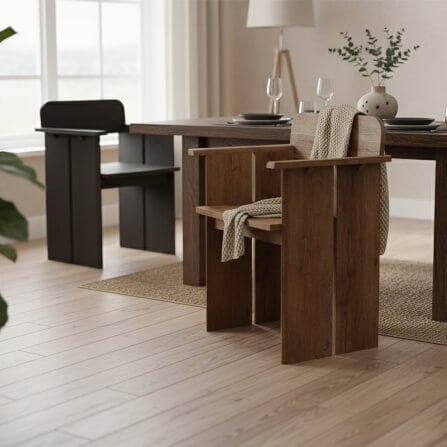 เก้าอี้ทานข้าว ARTIWOOD รุ่น EDGE ไม้สักแท้สีธรรมชาติสไตล์โมเดิร์น_5