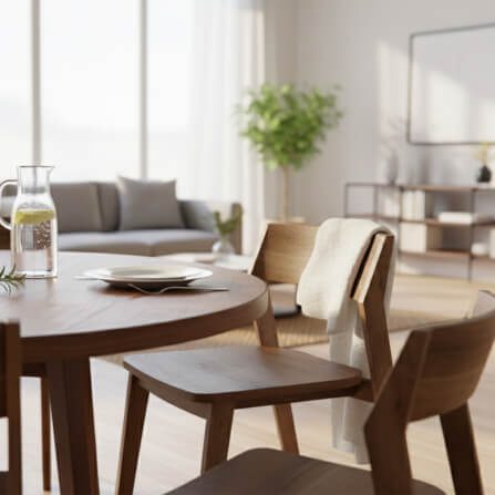 เก้าอี้ทานข้าว ARTIWOOD รุ่น CM06 ไม้สักแท้สีธรรมชาติ_6