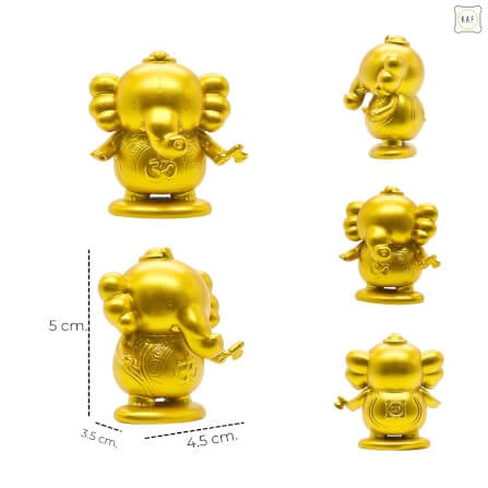 อาร์ตทอยพระพิฆเนศ KAF รุ่น ABUNDANT สูง 5 ซม. สีทอง_2