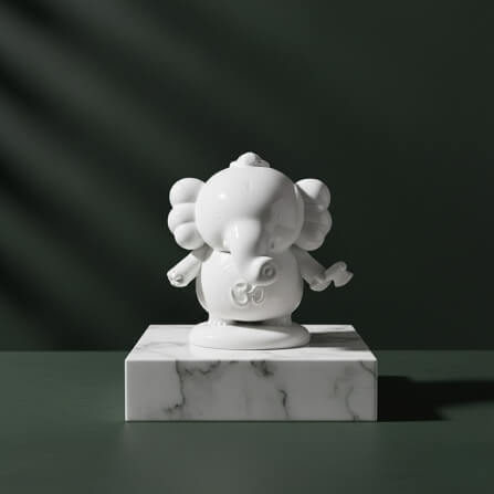 อาร์ตทอยพระพิฆเนศ KAF รุ่น ABUNDANT สูง 5 ซม. สีขาว_8