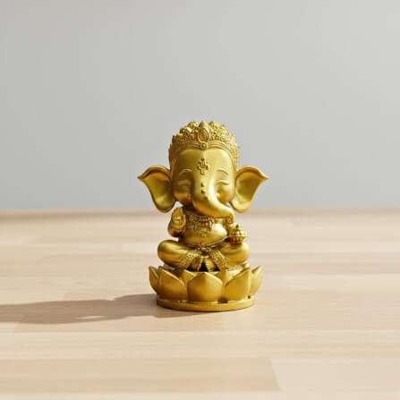 พระพิฆเนศปางประทานพร KAF AT-01 รุ่นวาระลาภา สูง 5 ซม. ทองอนันต์_1