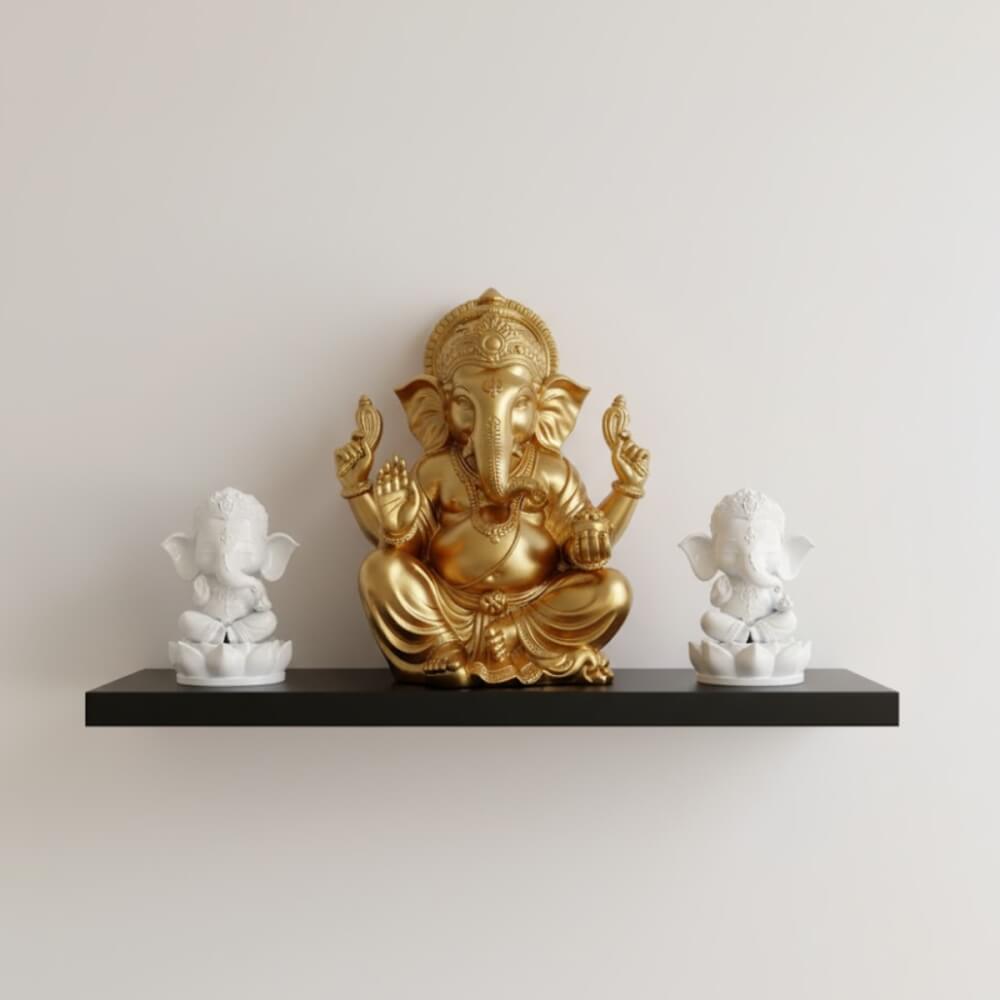 พระพิฆเนศปางประทานพร KAF AT-01 รุ่นวาระลาภา สูง 5 ซม. ขาวประสิทธิ์