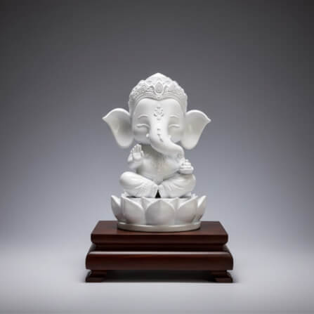 พระพิฆเนศปางประทานพร KAF AT-01 รุ่นวาระลาภา สูง 5 ซม. ขาวประสิทธิ์_1