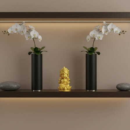 พระแม่ลักษมี ปางประทานพร KAF AT-02 รุ่น ทิพยธารา สูง 5 ซม. สีทองศิริ_3