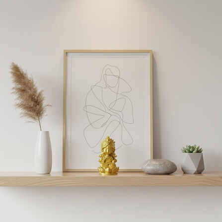 พระแม่ลักษมี ปางประทานพร KAF AT-02 รุ่น ทิพยธารา สูง 5 ซม. สีทองศิริ_4