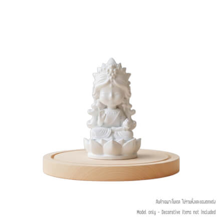 พระแม่ลักษมี ปางประทานพร KAF AT-02 รุ่น ทิพยธารา สูง 5 ซม. สีขาวรัศมี_0