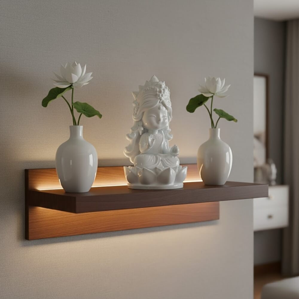 พระแม่ลักษมี ปางประทานพร KAF AT-02 รุ่นทิพยธารา สูง 9 ซม. สีขาวรัศมี