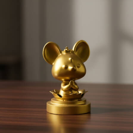 หนูมุสิกะ KAF AT-03 รุ่นทิพยสานต์ สูง 4 ซม. ทองนำโชค_1