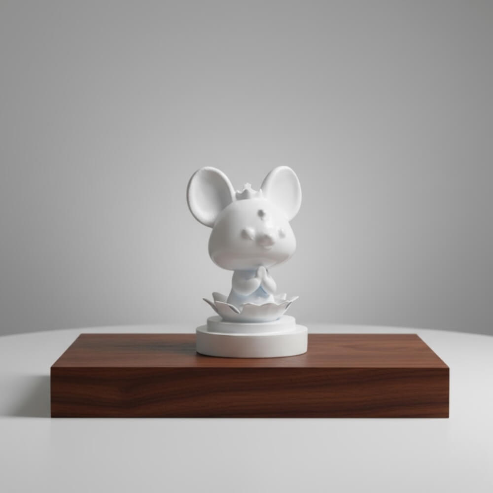 หนูมุสิกะ KAF AT-03 รุ่นทิพยสานต์ สูง 4 ซม. ขาวพิชา