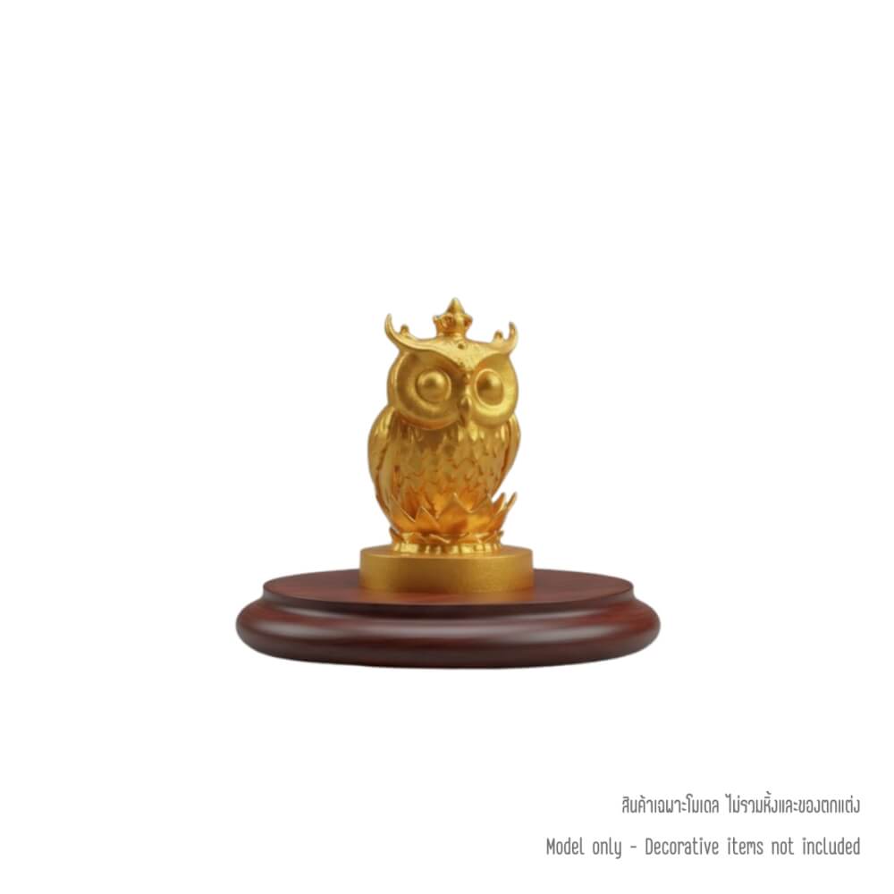 นกฮูกอูลูกะ KAF AT-04 รุ่น ทิพยเนตร สูง 4 ซม. สีทองเมธา