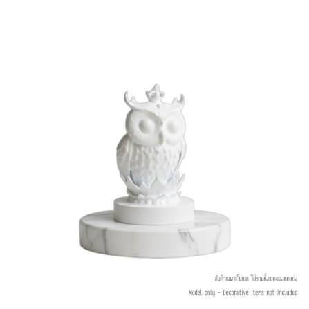 นกฮูกอูลูกะ KAF AT-04 รุ่น ทิพยเนตร สูง 4 ซม. สีขาววิจิตร_0