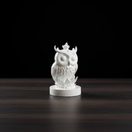 นกฮูกอูลูกะ KAF AT-04 รุ่น ทิพยเนตร สูง 4 ซม. สีขาววิจิตร_6