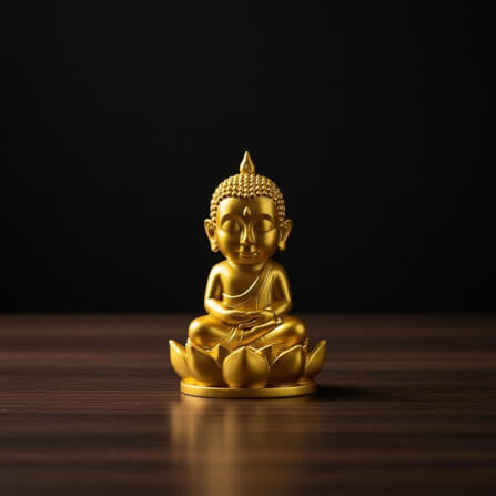 พระพุทธรูป KAF AT-06 รุ่นวิมุตติสุข สูง 5 ซม. ทองปิติสุข_2