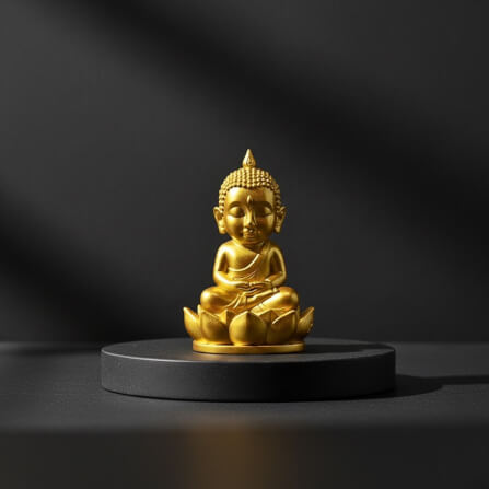 พระพุทธรูป KAF AT-06 รุ่นวิมุตติสุข สูง 5 ซม. ทองปิติสุข_4