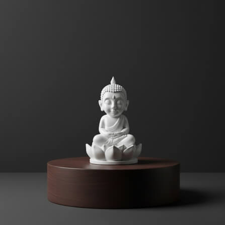 พระพุทธรูป KAF AT-06 รุ่นวิมุตติสุข สูง 5 ซม. ขาวจิตประภัสสร_1