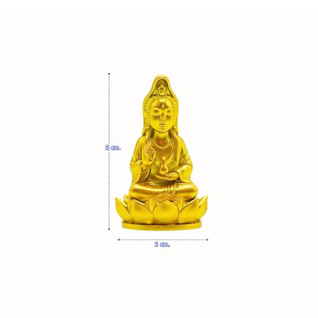 เจ้าแม่กวนอิมจิ๋ว KAF AT-07 รุ่นเมตตาธารา สูง 5 ซม. ทองอธิษฐาน_4