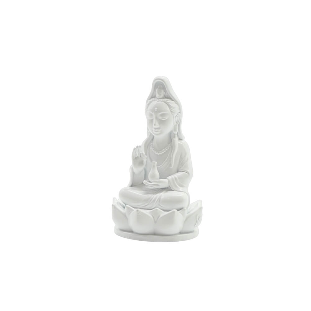 เจ้าแม่กวนอิมจิ๋ว KAF AT-07 รุ่นเมตตาธารา สูง 5 ซม. ขาวศานติ