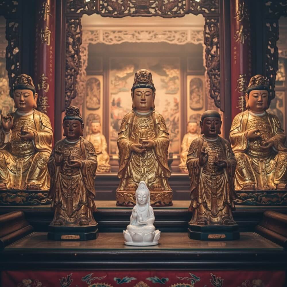 เจ้าแม่กวนอิมจิ๋ว KAF AT-07 รุ่นเมตตาธารา สูง 5 ซม. ขาวศานติ