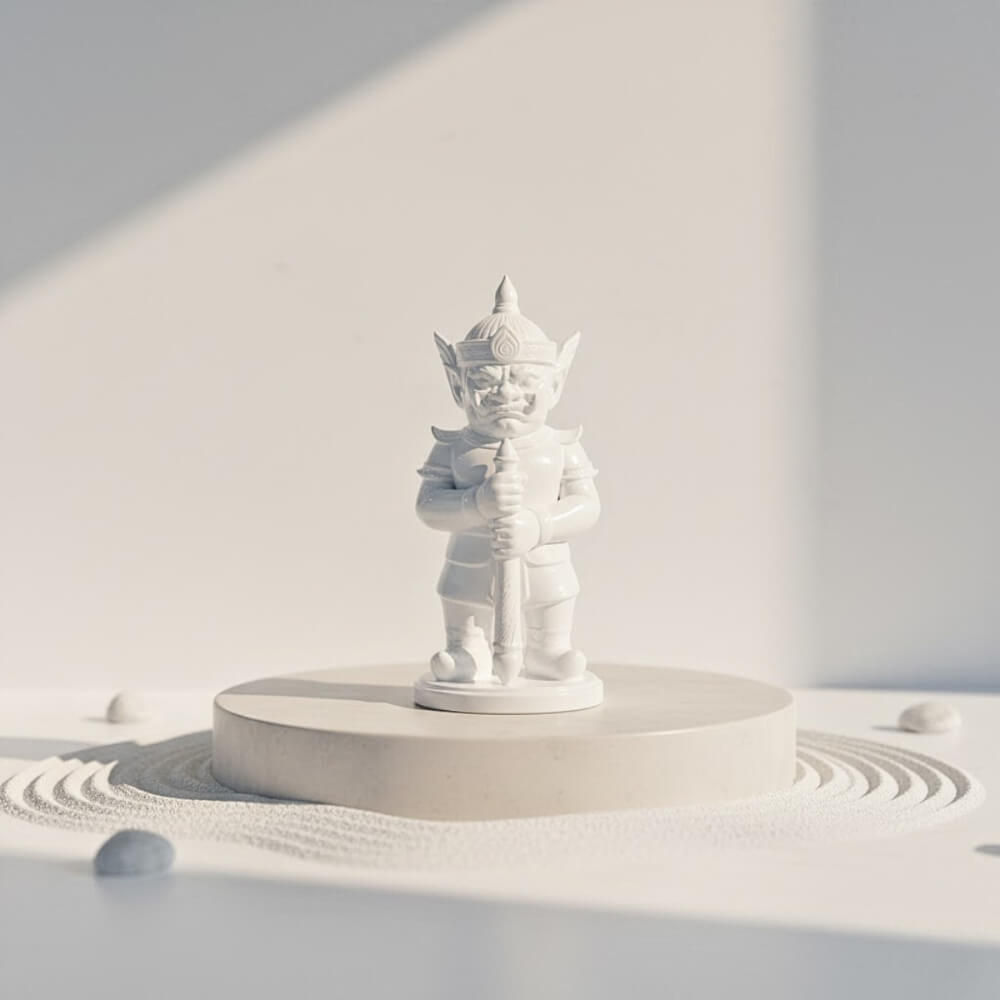 ท้าวเวสสุวรรณ KAF AT-11  รุ่นไพศาลทรัพย์ สูง 5 ซม. ขาวมงคล