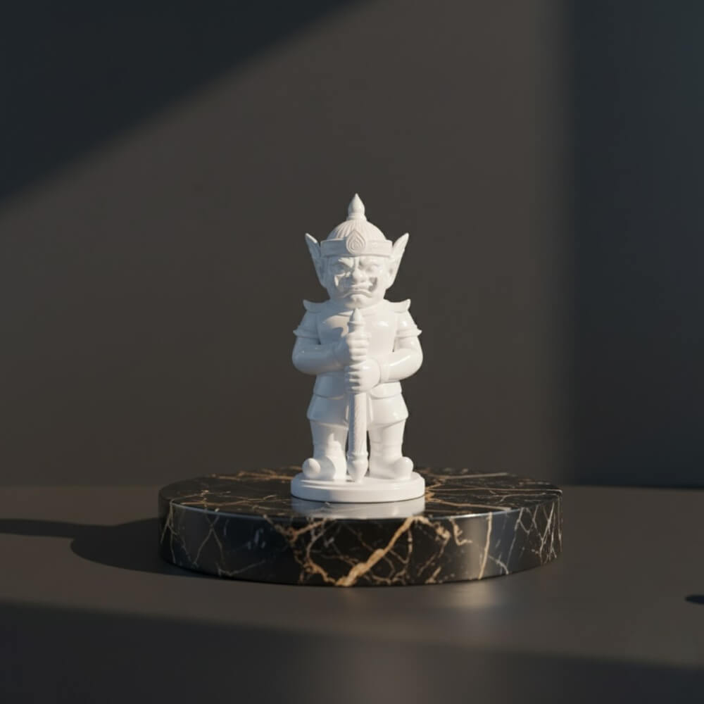 ท้าวเวสสุวรรณ KAF AT-11  รุ่นไพศาลทรัพย์ สูง 5 ซม. ขาวมงคล