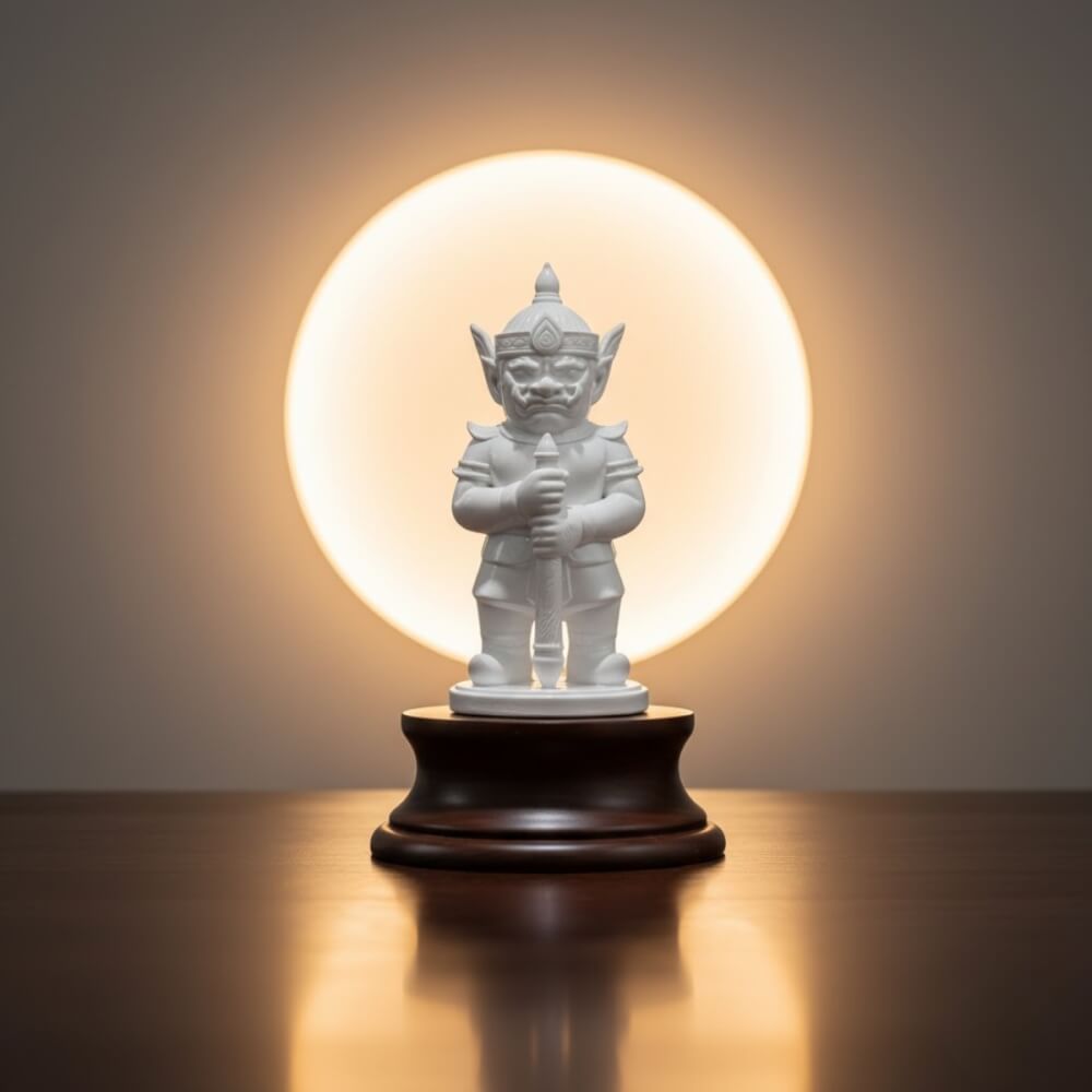 ท้าวเวสสุวรรณ KAF AT-11  รุ่นไพศาลทรัพย์ สูง 5 ซม. ขาวมงคล