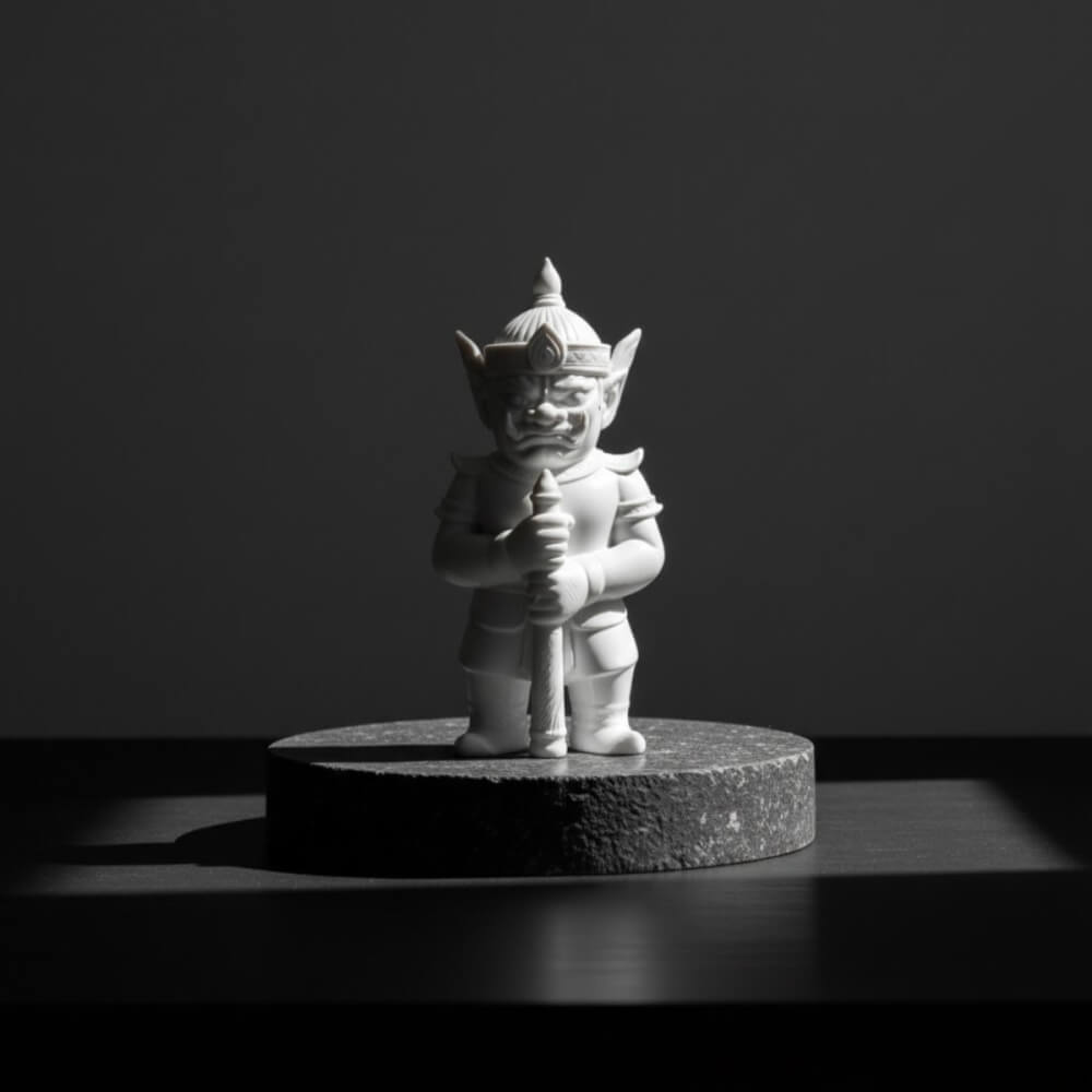 ท้าวเวสสุวรรณ KAF AT-11  รุ่นไพศาลทรัพย์ สูง 5 ซม. ขาวมงคล