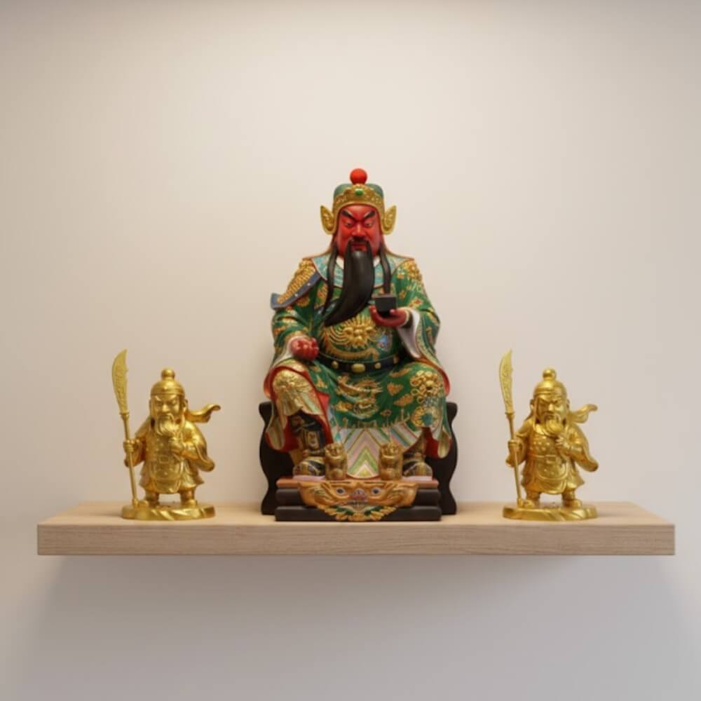 เทพเจ้ากวนอูจิ๋ว KAF AT-12 รุ่นพิทักษ์ยุติธรรม สูง 5 ซม. ทองพิทักษ์ลาภ