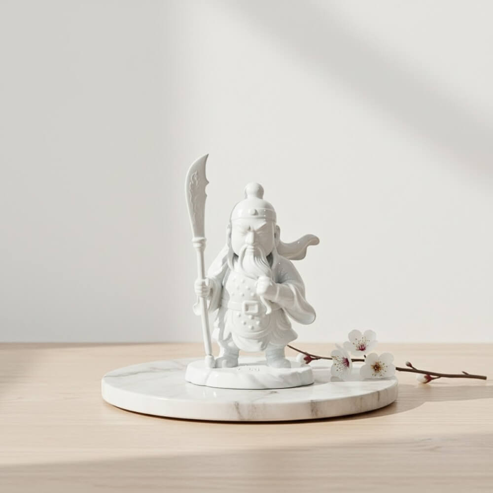 เทพเจ้ากวนอูจิ๋ว KAF AT-12 รุ่นพิทักษ์ยุติธรรม สูง 5 ซม. ขาวสัตย์ซื่อ