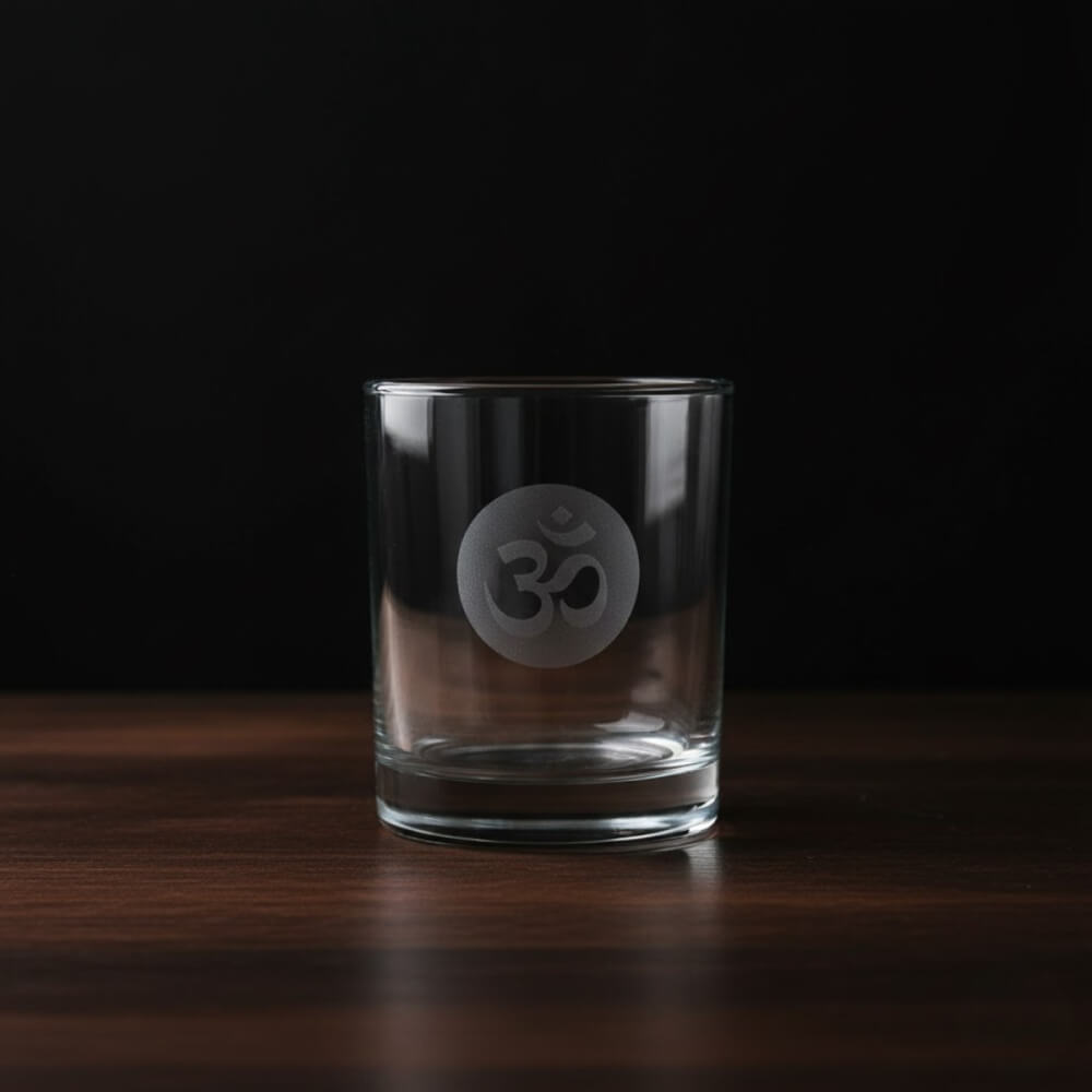 แก้วน้ำบูชาพระ KAF รุ่น GL02 เลเซอร์ลายโอม