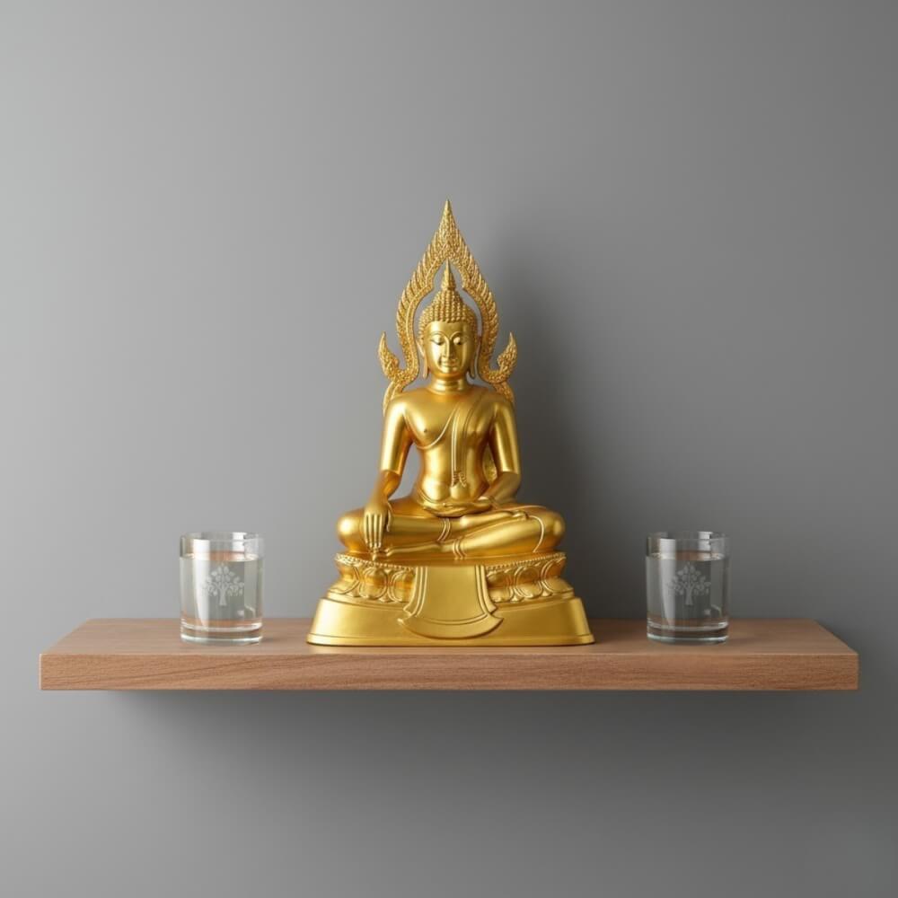 แก้วน้ำบูชาพระ KAF รุ่น GL02 เลเซอร์ลายต้นโพธิ์