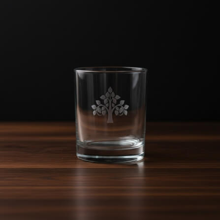 แก้วน้ำบูชาพระ KAF รุ่น GL02 เลเซอร์ลายต้นโพธิ์_1