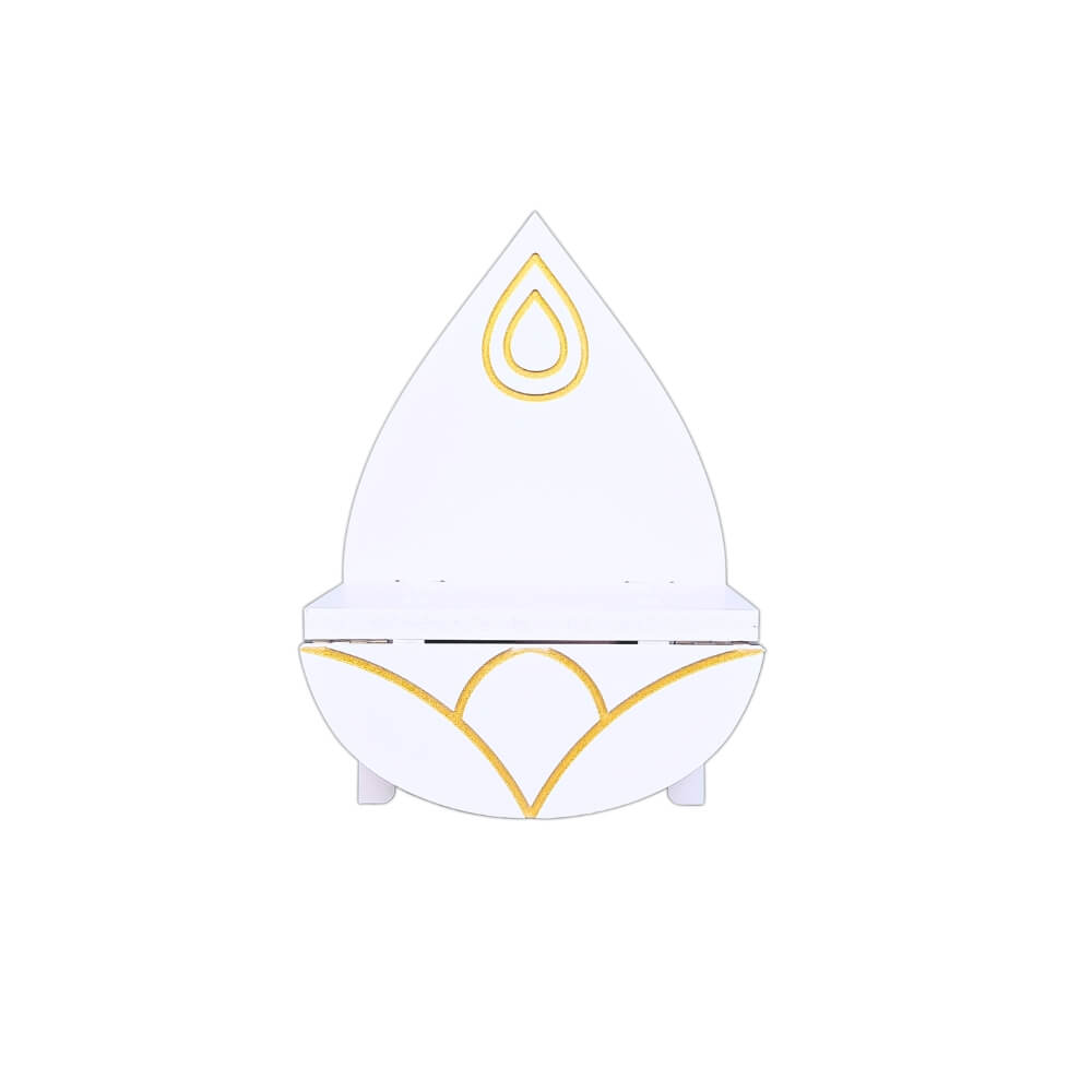 หิ้งพระโมเดิร์นตั้งโต๊ะและติดผนังขนาดเล็ก KAF รุ่น BD04S ทรงดอกบัว