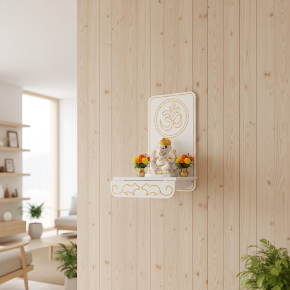 หิ้งพระพิฆเนศ ตั้งโต๊ะและติดผนัง KAF รุ่น BD12 ลายโอมใหญ่