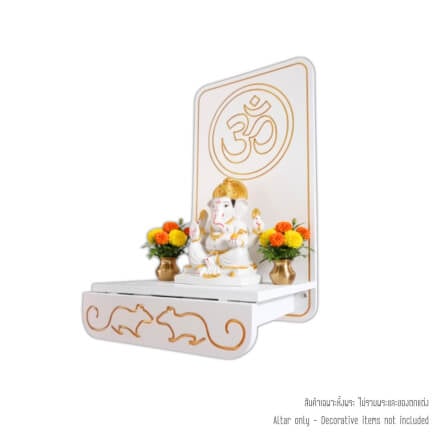 หิ้งพระพิฆเนศ ตั้งโต๊ะและติดผนัง KAF รุ่น BD12 ลายโอมใหญ่_0
