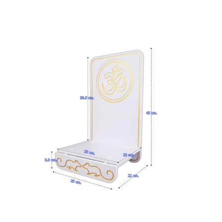 หิ้งพระพิฆเนศ ตั้งโต๊ะและติดผนัง KAF รุ่น BD12 ลายโอมใหญ่_4