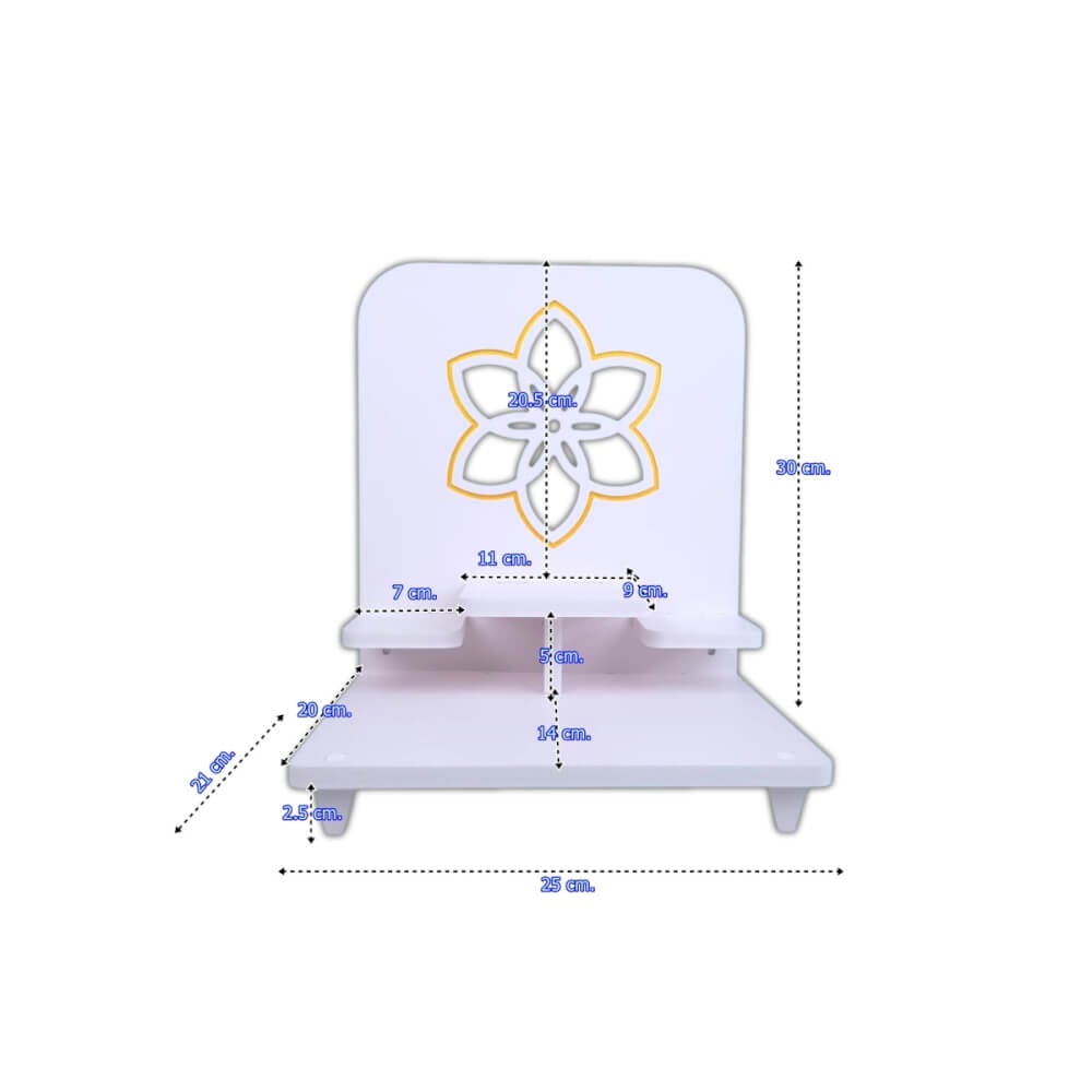 หิ้งพระโมเดิร์น KAF รุ่น BDSTEP01 ลายบัวฉลุ เซาะร่องลงทอง_4