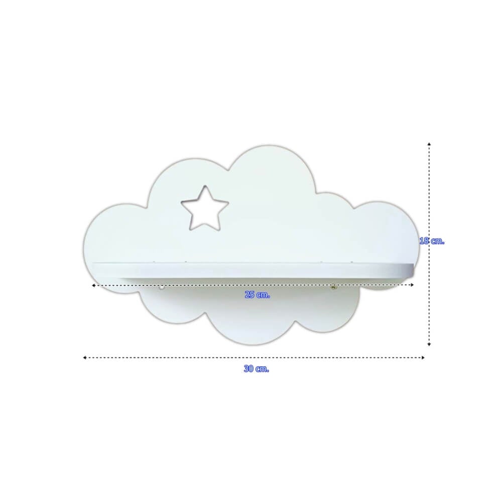 ชั้นติดผนังขนาดเล็ก KAF รุ่น CSH01 ลาย A ทรงก้อนเมฆ_4