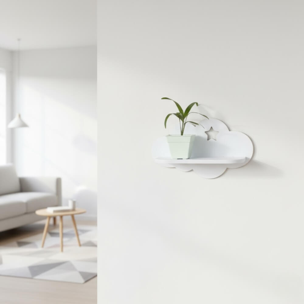 ชั้นติดผนังขนาดเล็ก KAF รุ่น CSH01 ลาย B ทรงก้อนเมฆ