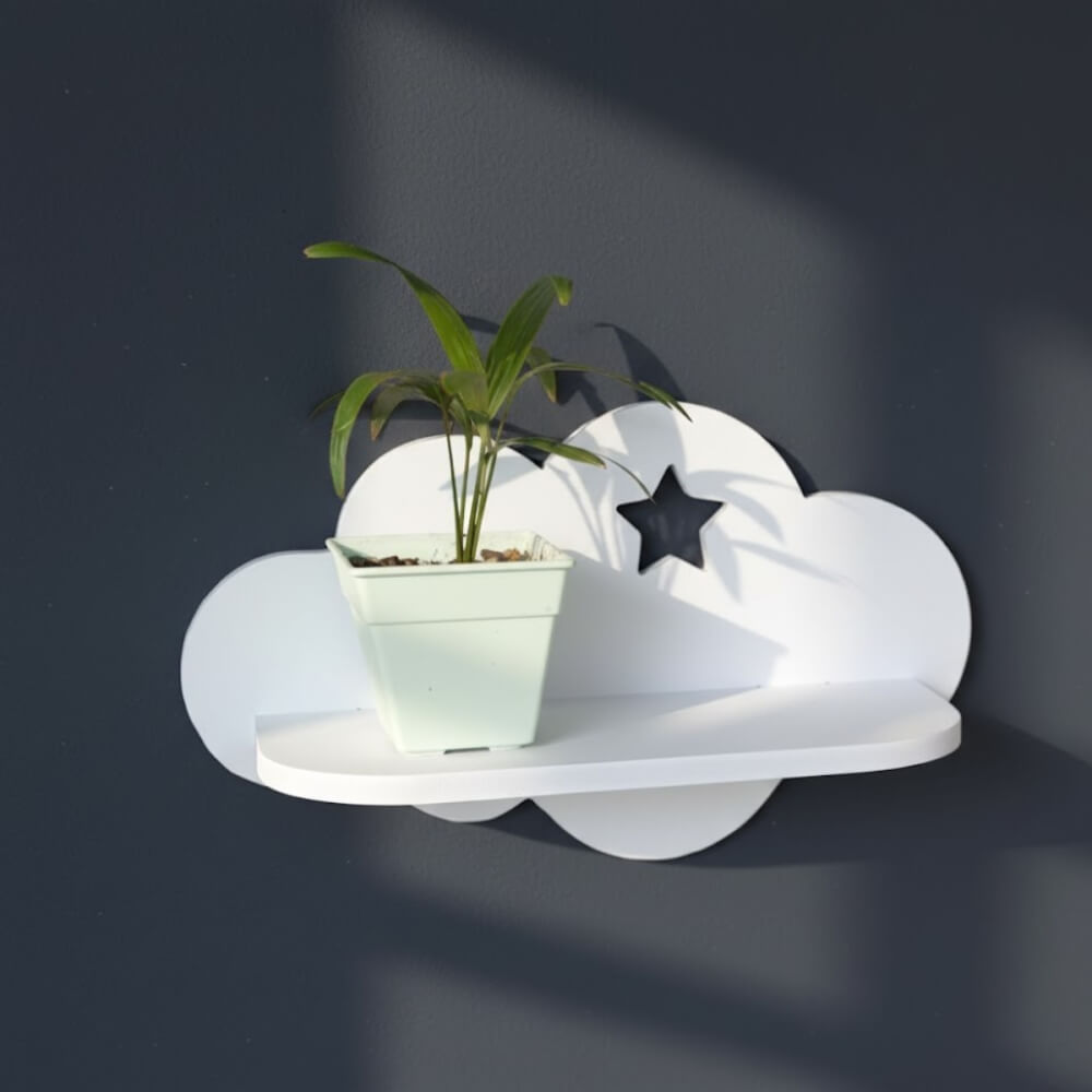 ชั้นติดผนังขนาดเล็ก KAF รุ่น CSH01 ลาย B ทรงก้อนเมฆ