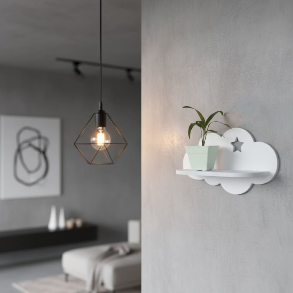 ชั้นติดผนังขนาดเล็ก KAF รุ่น CSH01 ลาย B ทรงก้อนเมฆ