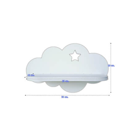 ชั้นติดผนังขนาดเล็ก KAF รุ่น CSH01 ลาย B ทรงก้อนเมฆ_4
