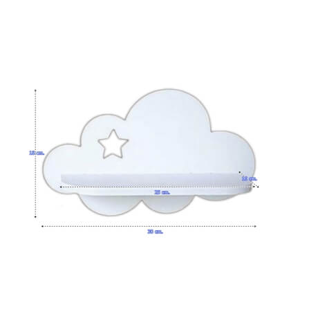 ชั้นติดผนังขนาดเล็ก KAF รุ่น CSH01 ลาย C ทรงก้อนเมฆ_4