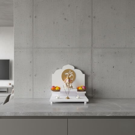 หิ้งพระตั้งโต๊ะและติดผนังขนาดเล็ก KAF รุ่น G1-AC ลายโอมกลมเล็ก_5