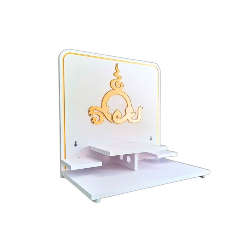 หิ้งพระโมเดิร์นตั้งโต๊ะและติดผนัง KAF รุ่น G6-AC ลายรวย_5