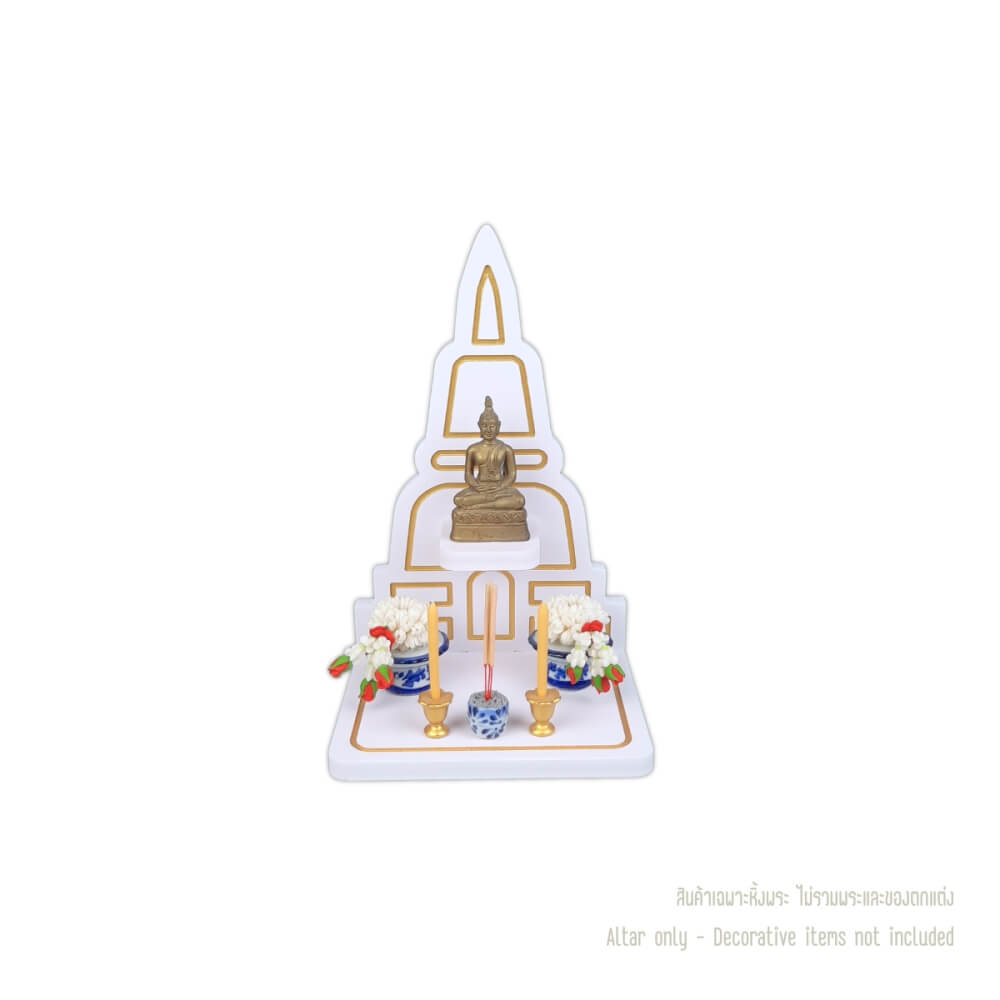 หิ้งพระตั้งโต๊ะขนาดเล็ก KAF รุ่น KAI04 ทรงเจดีย์