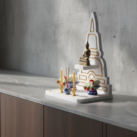 หิ้งพระตั้งโต๊ะขนาดเล็ก KAF รุ่น KAI04 ทรงเจดีย์_6