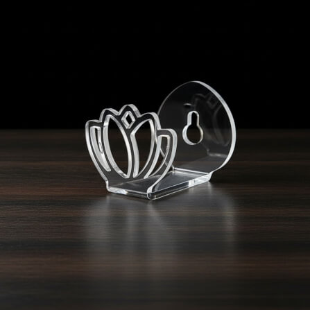 ที่แขวนพวงมาลัยติดผนัง KAF รุ่น ML01 ทรงดอกบัว สีใส_3