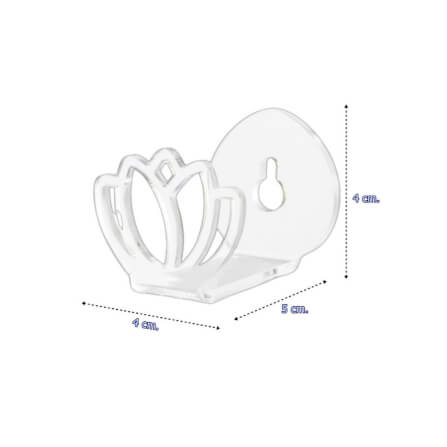 ที่แขวนพวงมาลัยติดผนัง KAF รุ่น ML01 ทรงดอกบัว สีใส_2